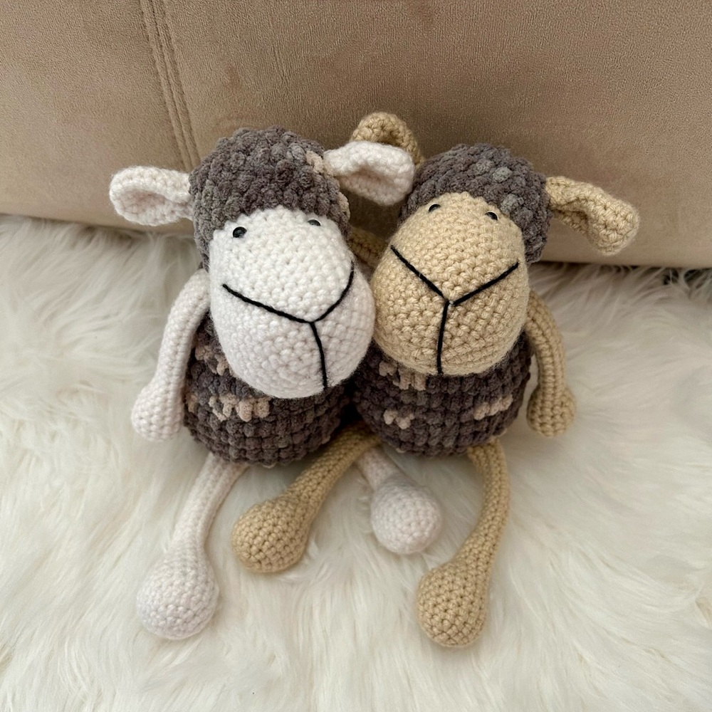 🔥NEW🔥Handmade Cute Crochet Sheep Plush Set of 2, Perfect Gift